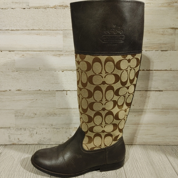 Coach Shoes - Coach knee high pull-on riding boots size 5 1/2B
